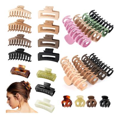 China Hair Clip Accessories Wholesale Hair Clip Accessories For Women Large Matte Acrylic Plastic Hair Claw Clip for sale