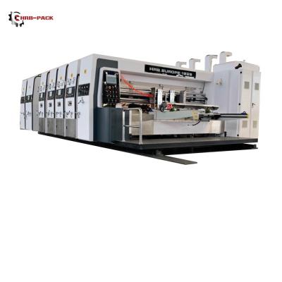 China HRB-1224 Hotels Front Ledge Driver 4 Color Printer Slotter Die Cutter Machine With Stacker Te koop