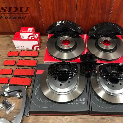 China Aluminum Brakes Kit Set GT6 6 Caliber Pot Brake Caliper Front Rear GT4 With 380mm Drilled And Slotted Rotors For Range Rover 5.0 for sale