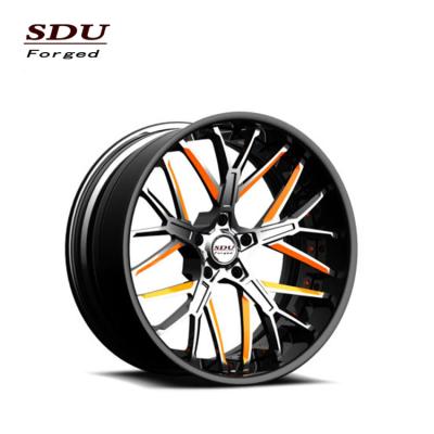 China Sharp Design T6061 Aluminum 2 Piece Forged Rims For Model S / 20