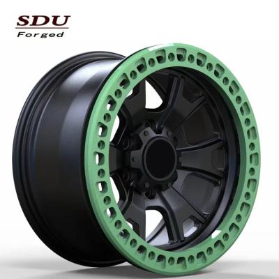 China T6061 4x4 17 Inch Aluminum Four Wheel Truck 6x135 Off-Road Wheel Rims For F150 With Beadlock Rims ET Offset 0mm for sale