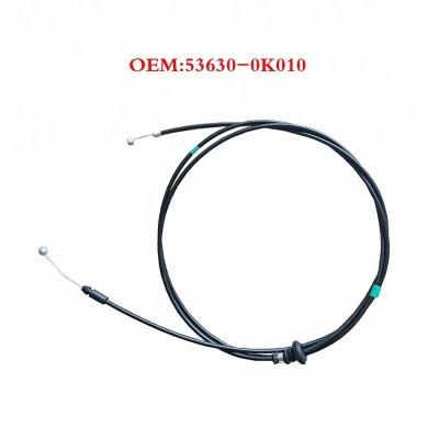 China Auto spare parts brake cable for hilux OEM 53630-0k010 hood cable 1975mm for sale