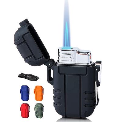 China Outdoor Waterproof Gas Lighter Fashion BBQ GAS Lighter Torch Blue Flame for sale