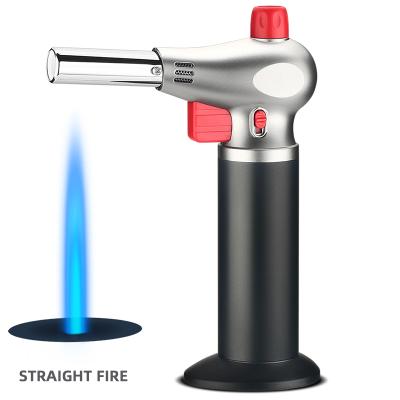 China Long Flame Metal Construction Large Adjustable Torch Gas Refillable Industrial Torch,Universal Butane Jet Torch Blow Lighters for sale