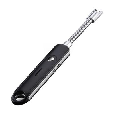 China LED Battery Light+Flexible Neck+Safety Lock Safety Control Arc Lighter Windproof USB Rechargeable Lighter for BBQ, Camping for sale