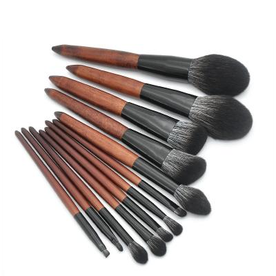 China Angular Blush OCM 12pcs Premium High Quality Long Handle Synthetic Hair Base Makeup Brush Set for sale