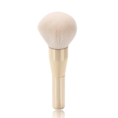 China High Quality Fan Brush OCM Beige Vegan Beauty Makeup Setting Single Powder Brush for sale