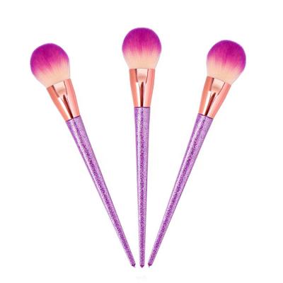 China Angular blush CMO Amazon wholesale best selling single bling cosmetic sprakle contour brush for sale