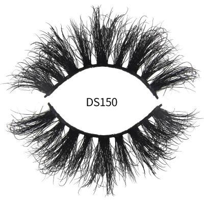 China Seller 3d faux mink eyelash 25mm long delicate fluffy russian tapered volume fur for sale