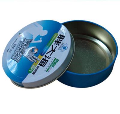 China Christmas Candy Tins Round Tin Box Cylinder Tin Can with Lid Tinplated Can for sale