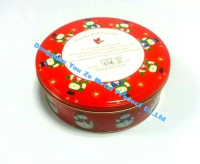 Chine Cylinder Cookie Tin Container Vintage Tin Canisters Holiday Christmas Tin Boxes à vendre