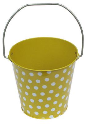 Chine Mini Tin Bucket for Sale Small Metal Buckets Christmas Tin Pail with Solid Color Printing à vendre