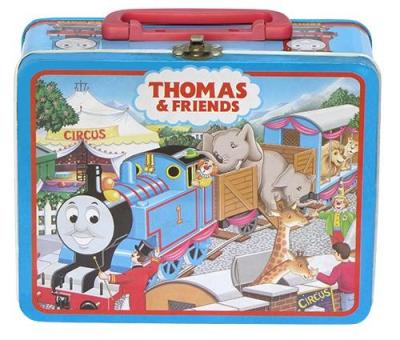 中国 Thomas Lunch Tin Box Vintage Metal Lunch Boxes with Plastic Handle Empty Tin Cans 販売のため