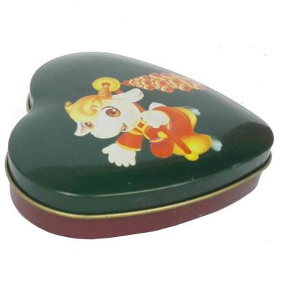 Κίνα Decorative Tins with Lids Wholesale Tin Cans Heart Shape Tin Box Candy Metal Containers προς πώληση