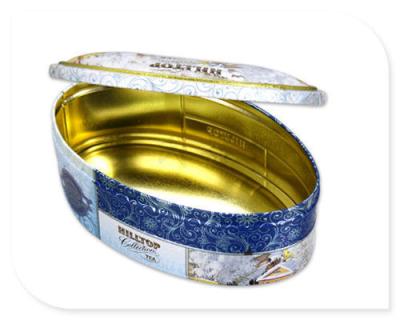 Κίνα Oval Custom Tin Box Target Cookie Tins Gifts Made of Tin Storage Tin with Lid προς πώληση