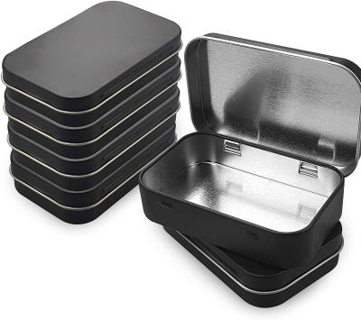 China Food Grade Mini Mint Tins Silver Metal Box Top Notched Tin Box Manufacturer for sale