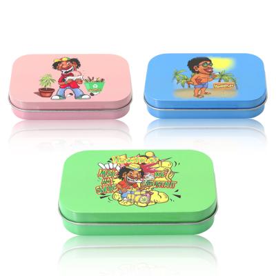 China High Quality Premium Stash Tin Custom Design Gift Tin Box Hinged Decorative Tin Container for sale