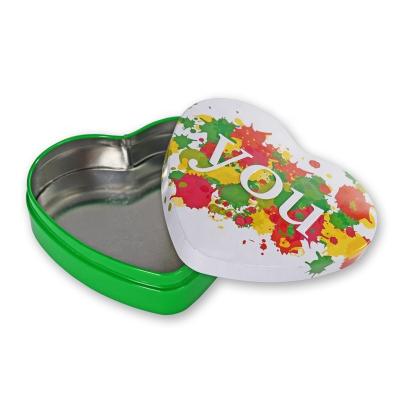 Κίνα Decorative Metal Tins with Lids Luxury Heart Shaped Metal Box Small Tin Cans for Sale προς πώληση