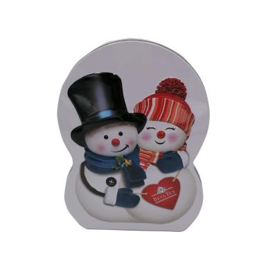 Chine High End Snowman Tins For Christmas Danish Butter Cookies Tins Holiday Gift Tin Boxes à vendre