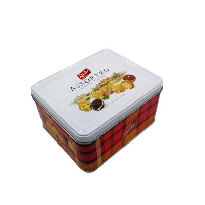 Chine Large Cookie Tins with Lids Wholesale Tin Cookie Boxes Custom Rectangular Tin Cans à vendre