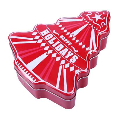 Chine Christmas Tree Shaped Tins Present Decorative Holiday Tins Custom Design Gift Tin Boxes à vendre