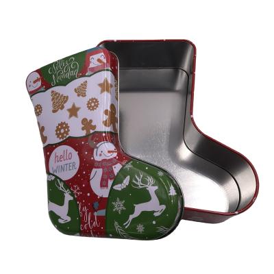 Chine Christmas Stocking Tins Gift Box Atlantic Tins Large Tin Food Storage Containers with Lids à vendre