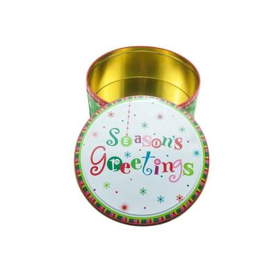 Cina Personalized Tin Box Vintage Cake Tins Food Grade Cookie Gift Tins Round Favor Tins in vendita