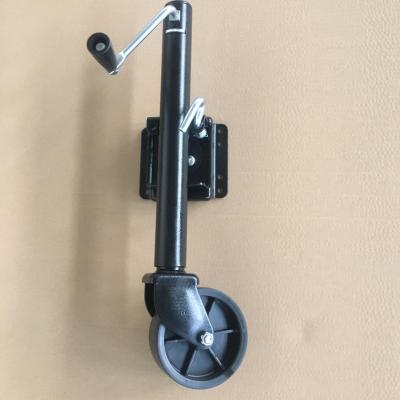 China 6 Inch Jockey Wheel Metal Ride High Quality Black Paint for sale