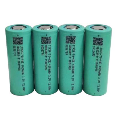 China Deep Cycle Battery Grade A 26700 Lifepo4 Battery Cell 3.2V 4000Mah Li-Ion Batteres For Energy Storage for sale