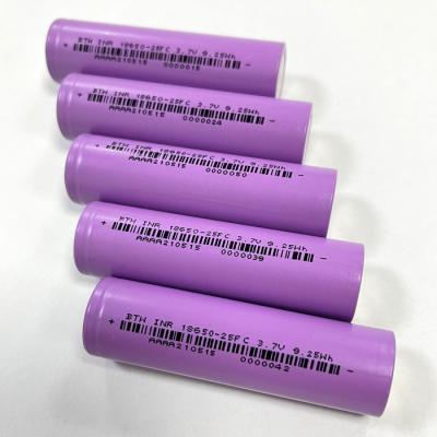 China Lithium ion Battery Cell 18650 Deep Cycle Power Cell 18650 Rechargeable 2500Mah 5C 3.7V Batteries For Lithium Ion Battery Manufacturing Plant for sale