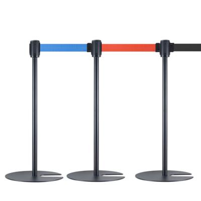 China Shop Custom Museum Airport Bank Station Use Stainless Steel Iron Queue Vending Retractable Belt Metal Barricades Crowd Control Equipment 4 Way Adapters Secure Clips for sale