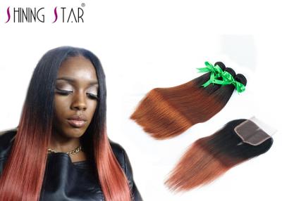 China Ombre Dark Roots Real Malaysian Hair Bundles With Closure Non Bad Small for sale