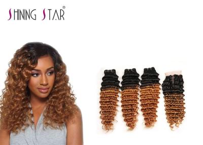 China Tangle Free Malaysian Virgin Hair Bundles , Tight Malaysian Deep Wave Bundles for sale