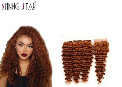 China 30 Blonde​ Brazilian Deep Wave Hair Bundles No Animal And Synthetic Mixed for sale