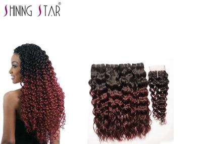 China 1B Bug 8A Water Wave Hair Extensions For Black Woman Double Drawn Fullness for sale