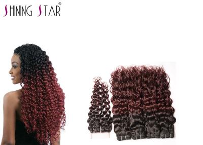 China Water Wave #1BBug Color 100% Human Hair For 4 Bundles With Closure for sale