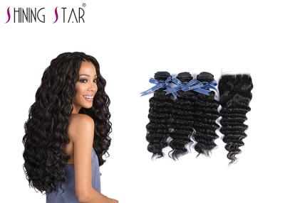 China Deep Curly Unprocessed Remy Hair Extensions Weave For Black Woman 350g for sale