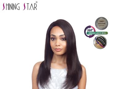 China Unprocessed Lace Front Wigs Brazilian Hair / Black Lace Front Human Hair Extensions for sale