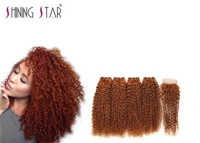 China Healthy Curly Human Hair Extensions , Four Curly Human Hair Weave Bundles for sale