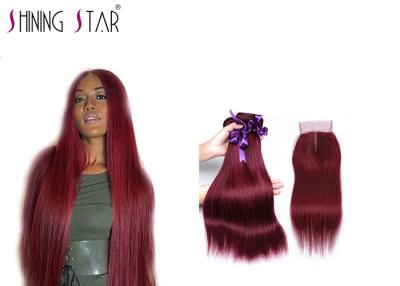 China Red Burgundy Brazilian Hair Bundles Weave For Beautiful Woman Color Optional for sale