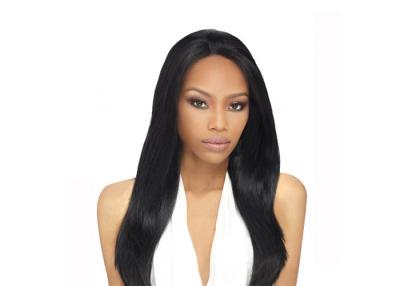 China Double Fullness Human Hair 3 Bundles Straight With Closure 1B Long For Women for sale