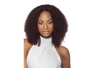 China 100 Human Hair Kinky Curly Hair Wave 4 Bundles With Closure #135 Grape Purple for sale