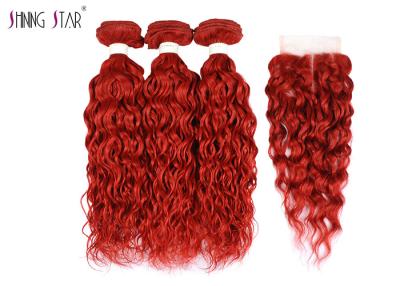 China La onda de agua roja brasileña lía/ondulado natural de los paquetes de las extensiones del pelo en venta