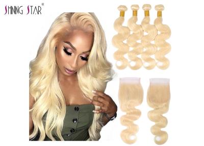 China Brazilian Hair Body Wave 613 Bundles With Closure Honey Blonde Human Hair Bundles for sale