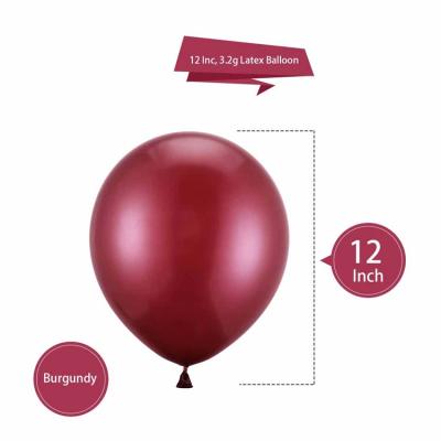 China Advertising Toy Bulk Latex Balloons Party Supplier Advertising Burgundy Color Latex Balloon for sale