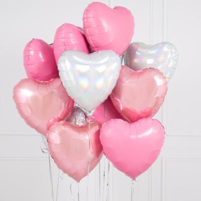 China Advertising Toy Balloon Party Decorations Valentine's Day Proposal Party Wedding Multil 18inch Solid Color Heart Foil Balloon for sale