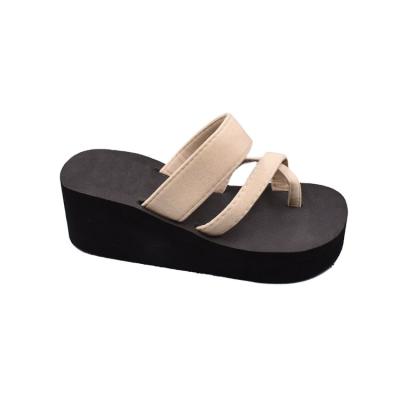 China Light Cross Strap Fashion Casual Platform Flip Flops Slippers For Woman for sale