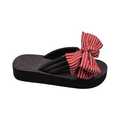 China Wholesale Lightweight Casual Bow Flip Flops Slippers For Women for sale