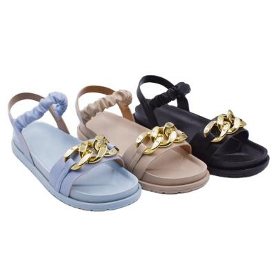 China Fashion Trend New Arrival Classic Shoes And Ladies Flat Sandals With Chains for sale