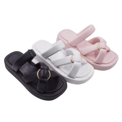 China Lightweight New Arrival Lady Slippers Woman Flat Shape High Quality Sandals for sale